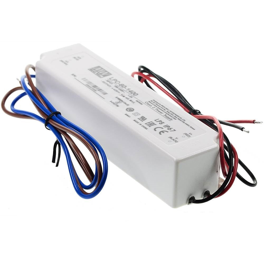 Mingwei LED constant current power supply LPC-60-1050/1400/1750 60W 9~42V low cost waterproof power supply