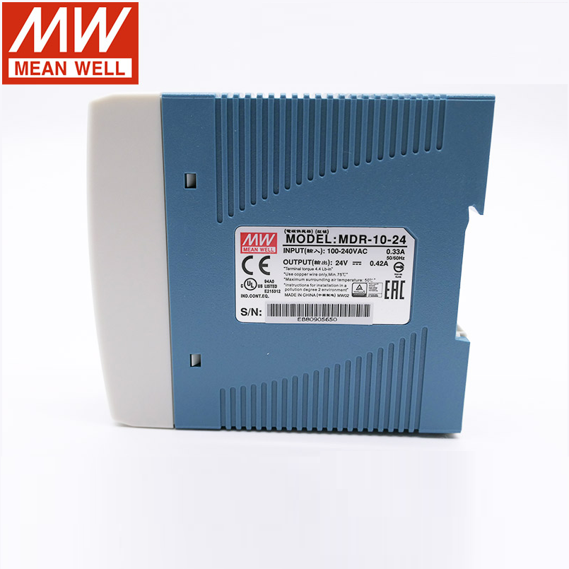 MEAN WELL MDR-10/12 rail type 10W switching power supply 5V12V15V24V Low power thin plastic housing  10W