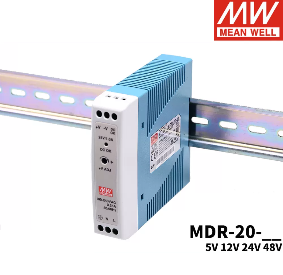 MEAN WELLMDR-20 Rail type 20W switching power supply 5V 12V 15V 24V Thin plastic shell small size