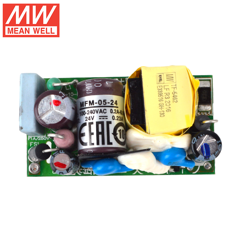 MEAN WELL  MFM-05 Switching power Supply 5W 3.3/5/12/15/24V Substrate type Medical grade AC-DC