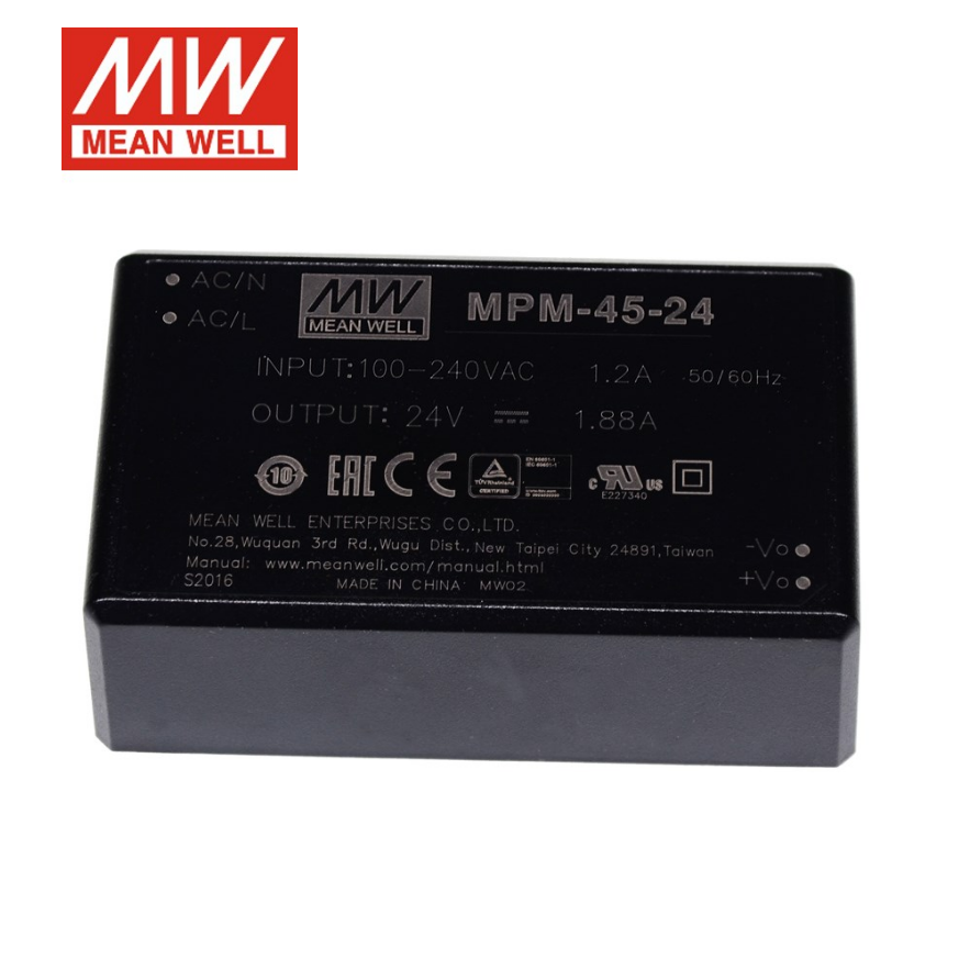 MEAN WELL  MPM-45 module Switching power supply 45W Medical 5/12/15/24/48V ST terminal type