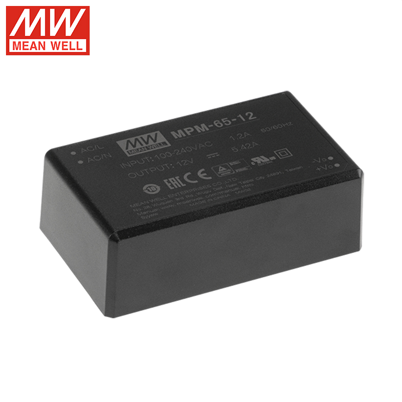 MEAN WELL  MPM-65 module Switching power 65W 5/12/15/24/48V Medical grade terminal type ST