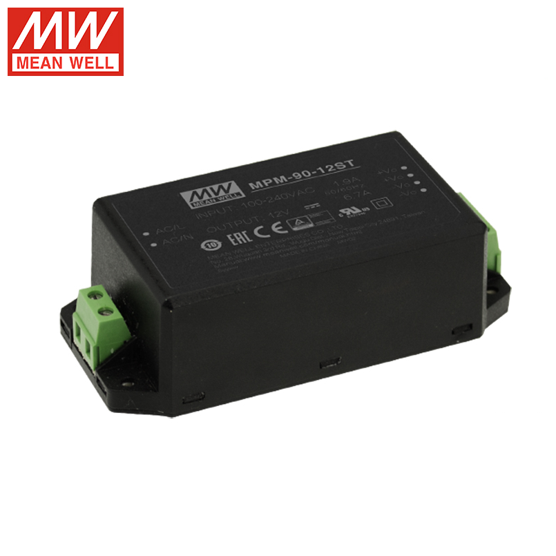 MEAN WELL  MPM-90 Switching power Supply 90W 12/15/24/48V Medical grade terminal type ST module