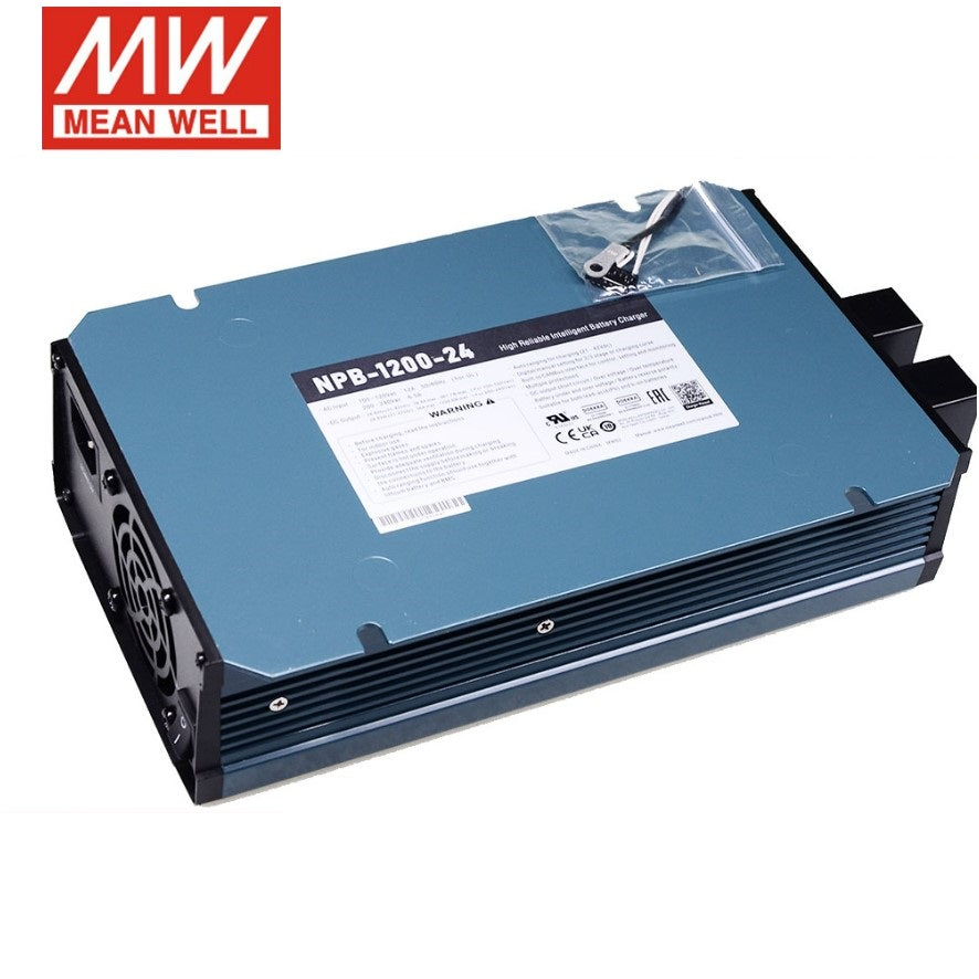 Mingwei Power NPB-1200-12/24/48V 1200W smart charger 2/3 section lead-acid/lithium battery