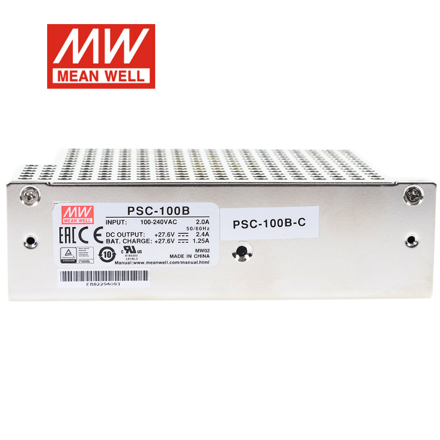 MEAN WELL  Security Power supply PSC-100A/100B-C 100W 12V/24v Battery charging UPS function housing