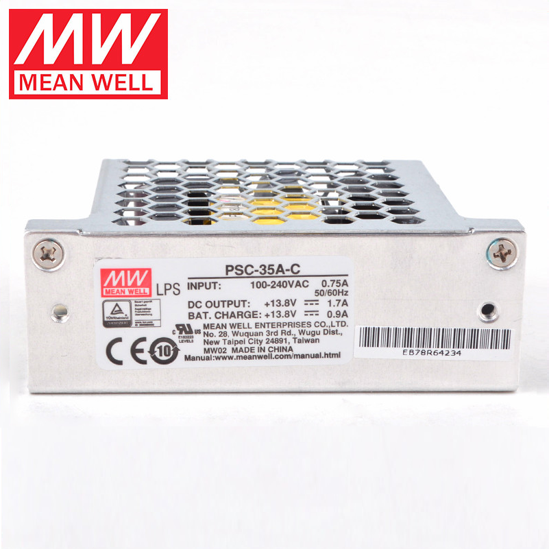 MEAN WELL  Security Power supply PSC-35A/35B-C 35W 12V/24v Battery charging UPS function case type