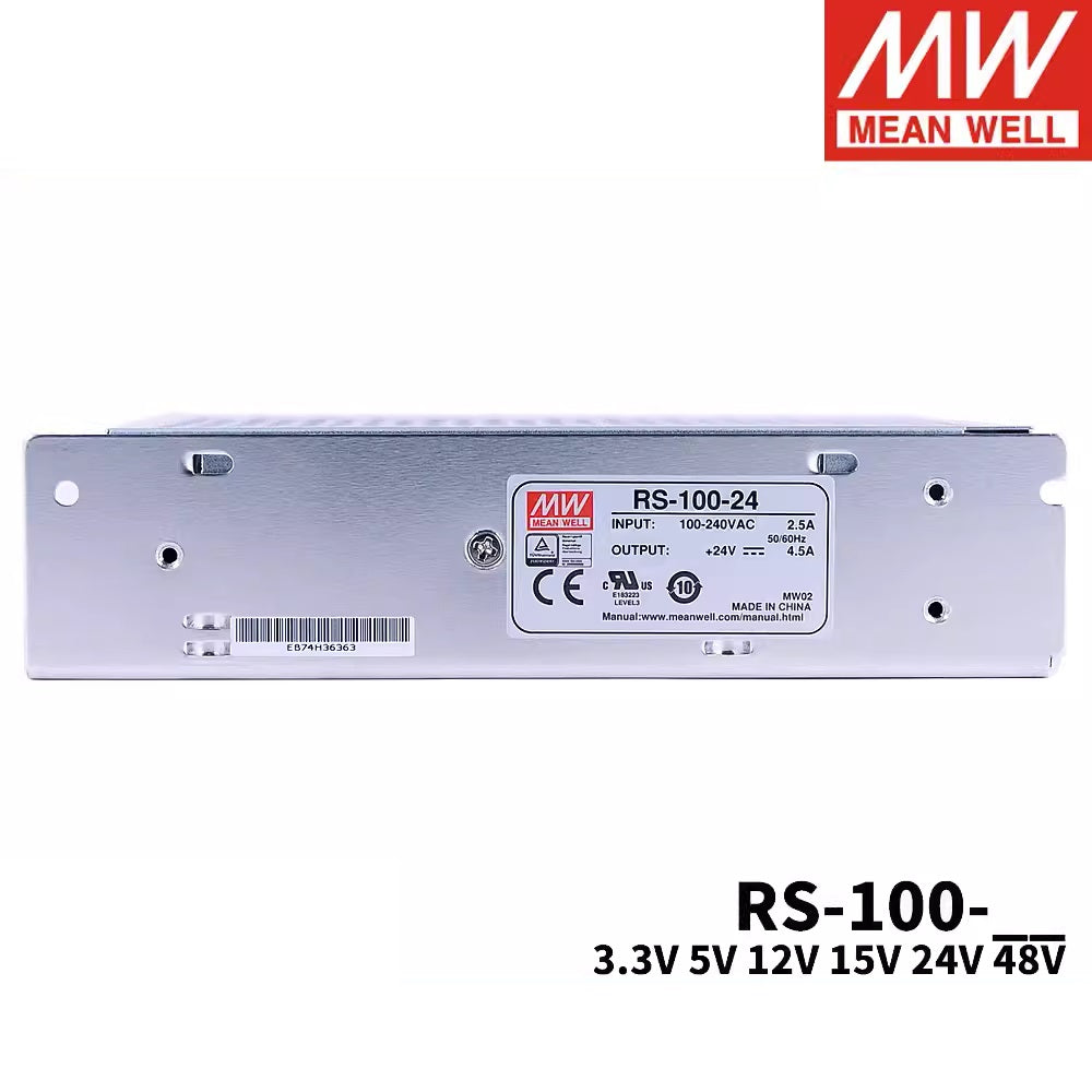 MEAN WELL RS-100 series Switching power supply RS-100-3.3 RS-100-5 RS-100-12 RS-100-15 RS-100-24 RS-100-48 100W