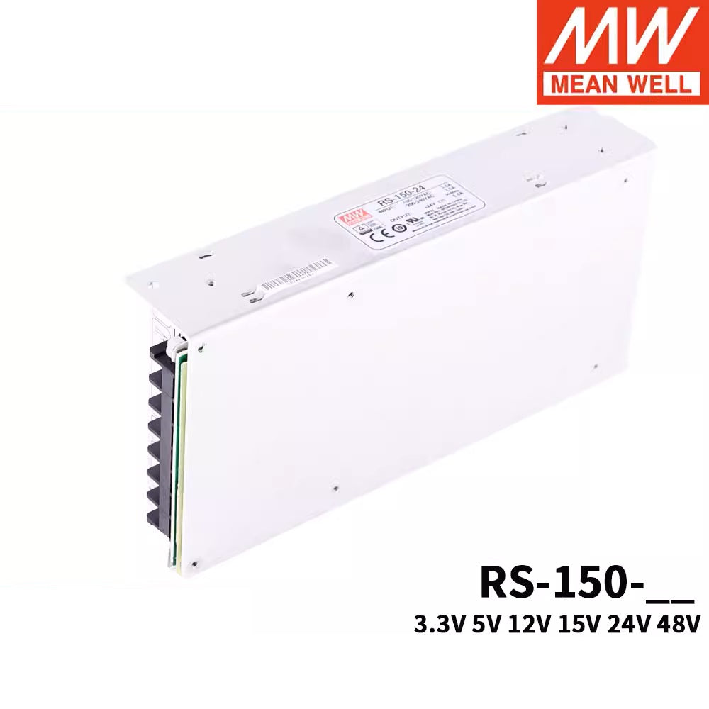 MEAN WELL RS-150 series RS-150-3.3 RS-150-5 RS-150-12 RS-150-15 RS-150-24 RS-150-48 150W Single Output Switching Power Supply