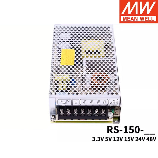 MEAN WELL RS-150 series RS-150-3.3 RS-150-5 RS-150-12 RS-150-15 RS-150-24 RS-150-48 150W Single Output Switching Power Supply