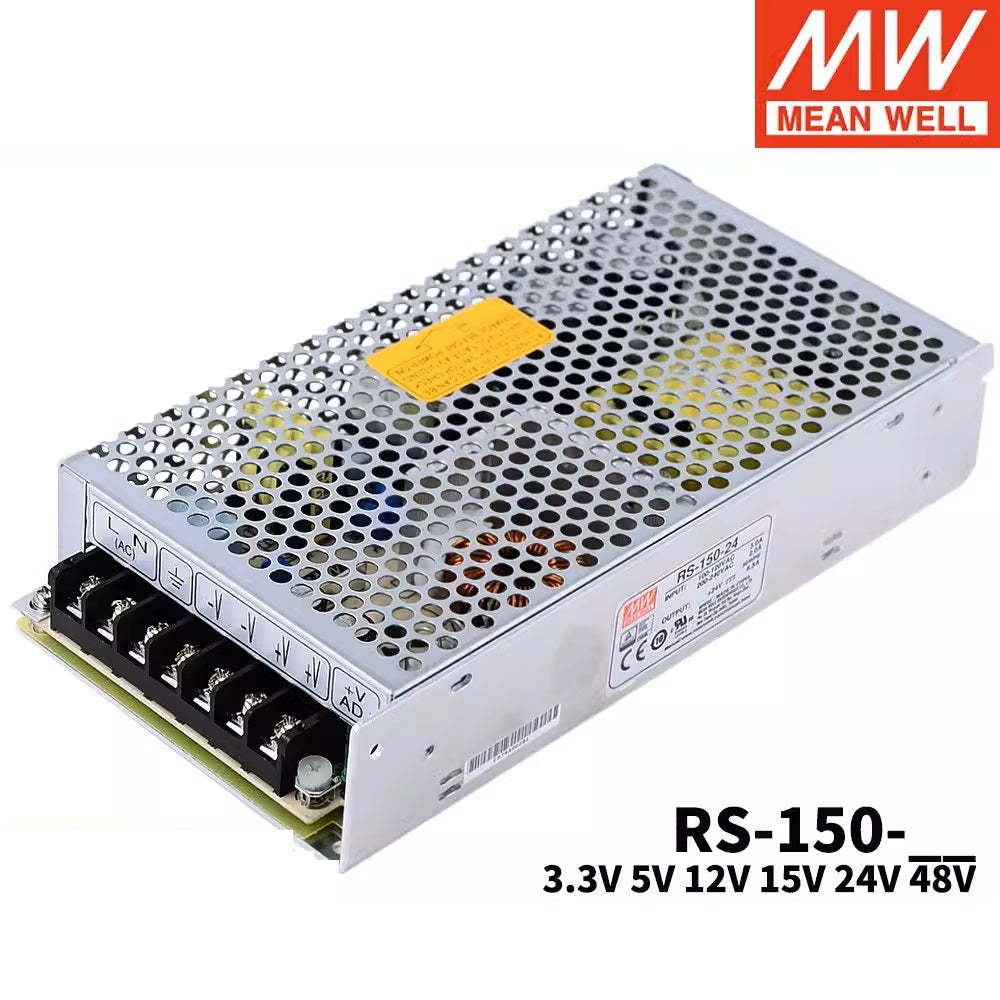 MEAN WELL RS-150 series RS-150-3.3 RS-150-5 RS-150-12 RS-150-15 RS-150-24 RS-150-48 150W Single Output Switching Power Supply