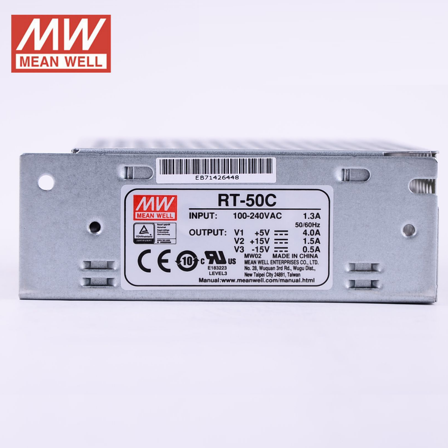 Mingwei RT-50A/50B/50C/50D three-way switching power supply 50W 5V/12V/15V/24V