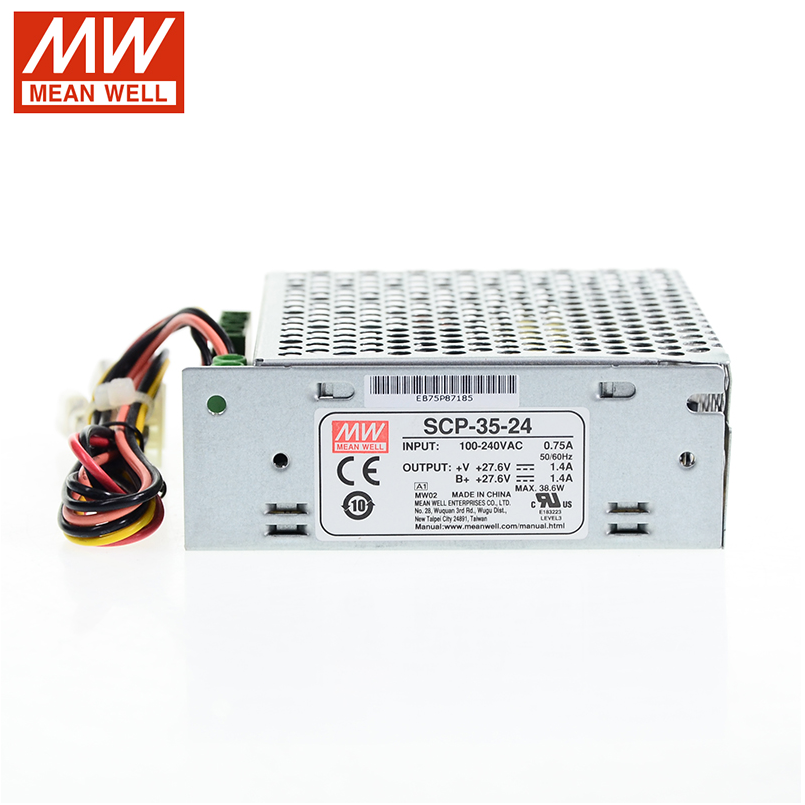 MEAN WELL  SCP-35-12/24 35W single output uninterruptible security power supply with temperature compensated floating charge