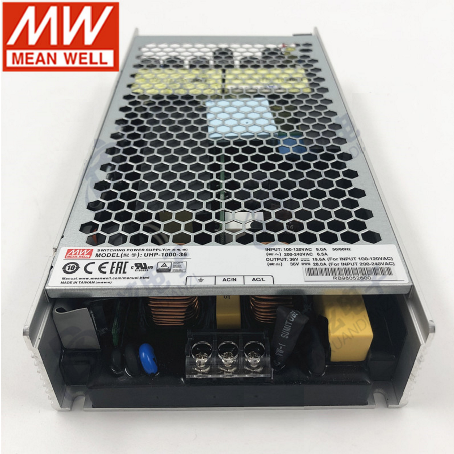 MEAN WELL UHP-1000 Single Output Switching Power Supply 1000W 12V 24V 36V 48V Slim Type with PFC for Laser Machine PoE Equipment