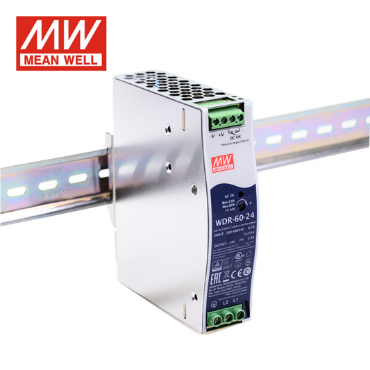 MEAN WELL  WDR-60 Switching power supply 24V/12V/5V/48V Guide rail 60W module 380V/220V revolution