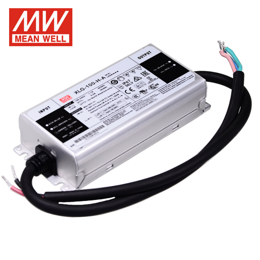 Mingwei power supply XLG-100-12/24-A/ ABL /H type constant power adjustable current outdoor waterproof with PFC