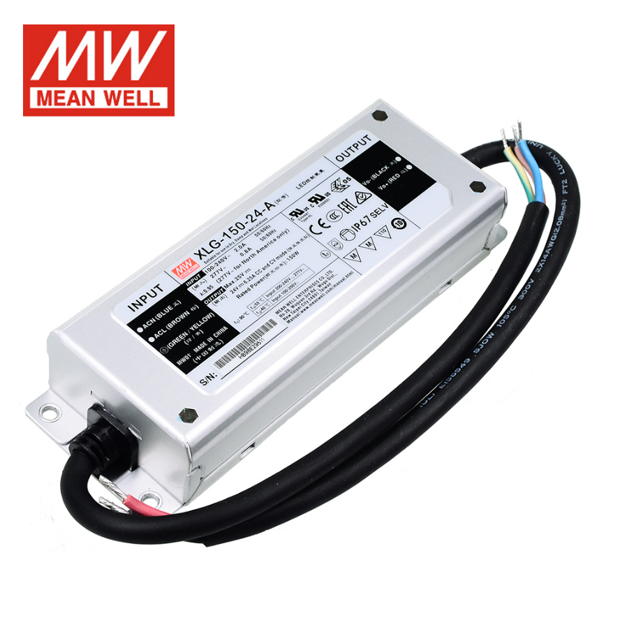 Mingwei constant power supply XLG-150-12/24-A/ ABL /M/H type dimmable outdoor waterproof PFC