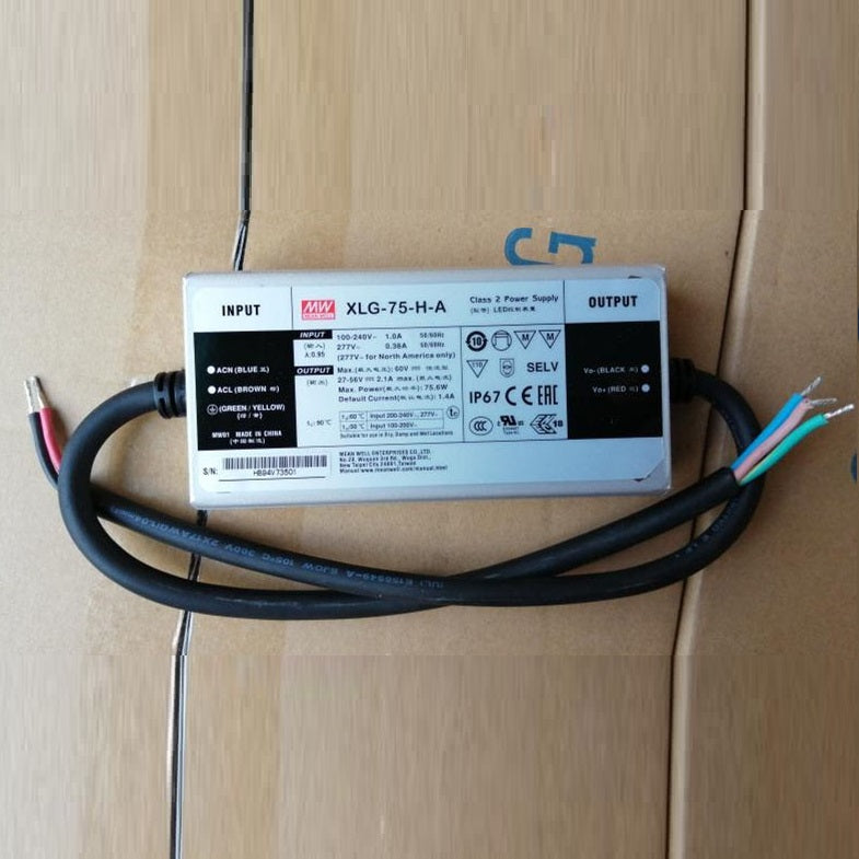 Mingwei LED Power supply XLG-75-H-A 75W constant power 12/24V or L/H type A/AB LED driver